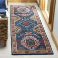 thumbnail image 2 of SAFAVIEH Heritage Yasim Geometric Wool Runner Rug, Navy/Red, 2'3" x 12', 2 of 6