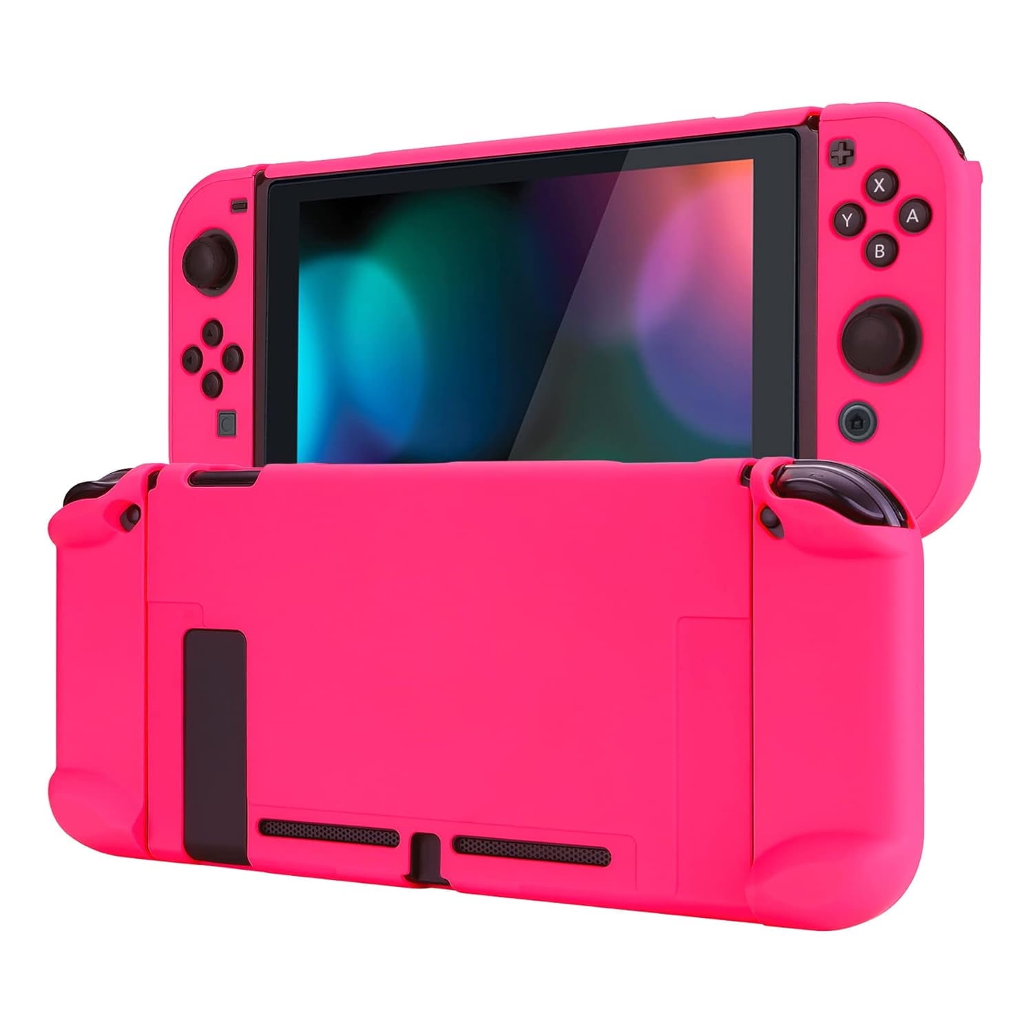 XIHAMA PlayVital Back Cover for Nintendo Switch Console, Handheld Controller Separable Protector Hard Shell for NS Joycon, Customized Dockable Protective Case for Nintendo Switch