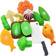 thumbnail image 2 of Modelo de plastico 52PCS Kitchen Play Toy Kids Pretend Playset con utensilios de cocina Juego de ollas y sartenes Juego de alimentos Frutas Utensilios de cocina Cubiertos de juguete Juguetes educativo Abanopi Modelo de plastico, 2 of 7