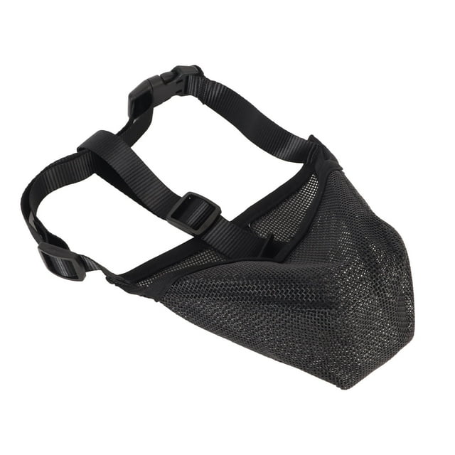 Dog Muzzle, Dog Mesh Muzzle Breathable Portable Fully Covered Adjustable Soft For Chewing