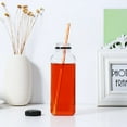thumbnail image 4 of HLONK Bottles Juice Bottle Empty Beverage Smoothie Drink Containers Plastic Clear Juicing Lid Milk Drinking Jar, 4 of 6