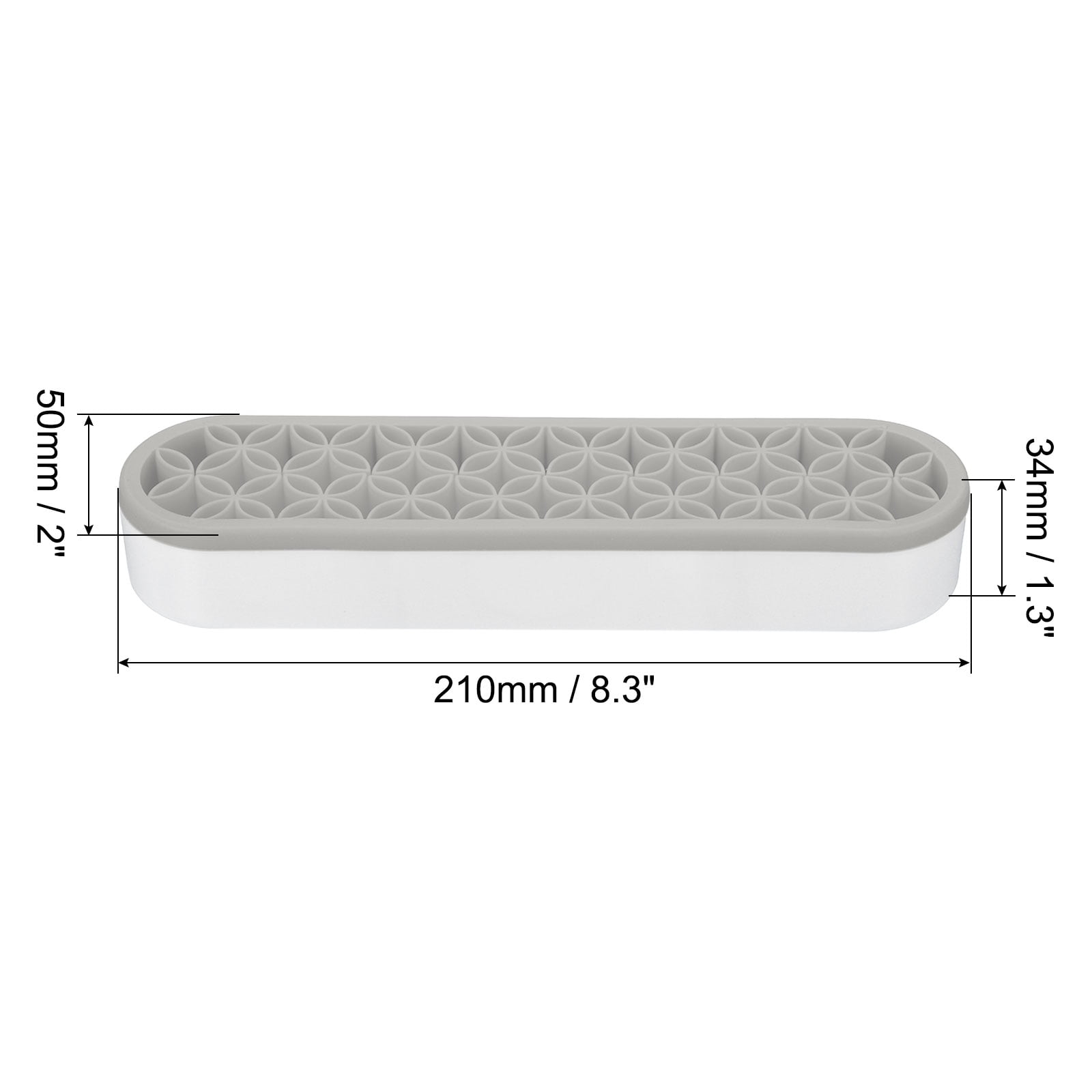 REGALWOVEN Diamond Painted Pen Holder, Silicone Makeup Brush Holder Storage Box grey