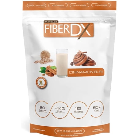 BarnDad's Fiber-DX Fiber Supplement, Cinnamon Bun, Naturally Sweetened, 600g