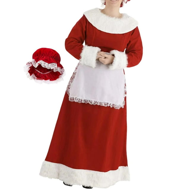 Disfraz de señora Claus perfecl con sombrero para carnaval y Navidad