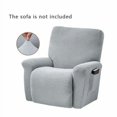 thumbnail image 1 of Stretch Recliner Chair Slipcover Elastic Full Coverage Solid Color Sofa Cover Replacement for LAZBOY, Silver, 1 of 1