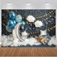 thumbnail image 1 of Birthday Photography Backdrop Photo Studio Balloons Golden Twinkle Star Baby Portrait Background Cloud Moon Photocall (7x5FT/2.1x1.5m), 1 of 4
