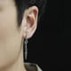 thumbnail image 2 of Elegantes pendientes para mujer de acero inoxidable bañados en plata con aro colgante ------Código de producto 75646, 2 of 5