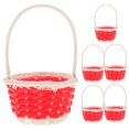 thumbnail image 1 of MasteelfCA 6Pcs Mini Woven Baskets with Handles Plastic Flower Basket Party Favors Containers, 1 of 8