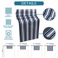 thumbnail image 6 of Navy Blue Striped Table Runner 70 Inches, Farmhouse Aesthetic Modern Stripes Bed Runner Dresser Scarves Tabletop for Indoor Outdoor Parties/Ceremony/Banquet, 13" x 70", 6 of 9