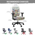 thumbnail image 6 of SCRAWLGOD Dragonfly Floral Sky Set of 2 Non-Slip Office Chair Covers Stretchable Comfy Rotating Chair Cover Scratch Resistant Anti-Dust High Back Chair Slipcover, 6 of 7