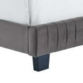 thumbnail image 3 of Modway Celine Channel Tufted Performance Velvet Full Bed in Gray, 3 of 8