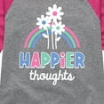 thumbnail image 3 of Instant Message - Happier Thoughts - Toddler And Youth Girls Raglan Graphic T-Shirt, 3 of 6