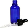 Cobalt Blue 1oz Dropper Bottle (30ml) Pack of 2 Glass Tincture
