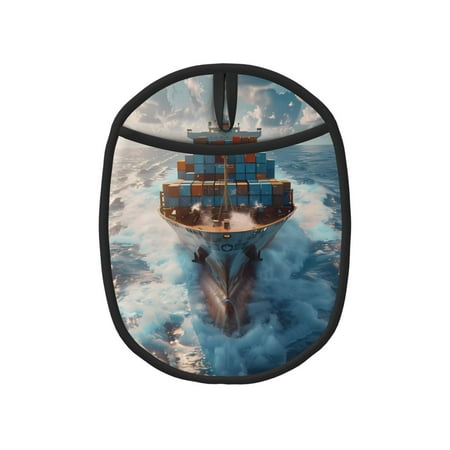

Sikiie Cargo Ship At Sea Silicone Pot Holders Oven Mitts Heat Resistant Hot Pads Non Slip Pot Holder for Kitchen Baking and Cooking 9.4 x 7.5 Inches