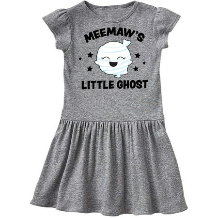 

Inktastic Cute Meemaw s Little Ghost with Stars Gift Toddler Girl Dress