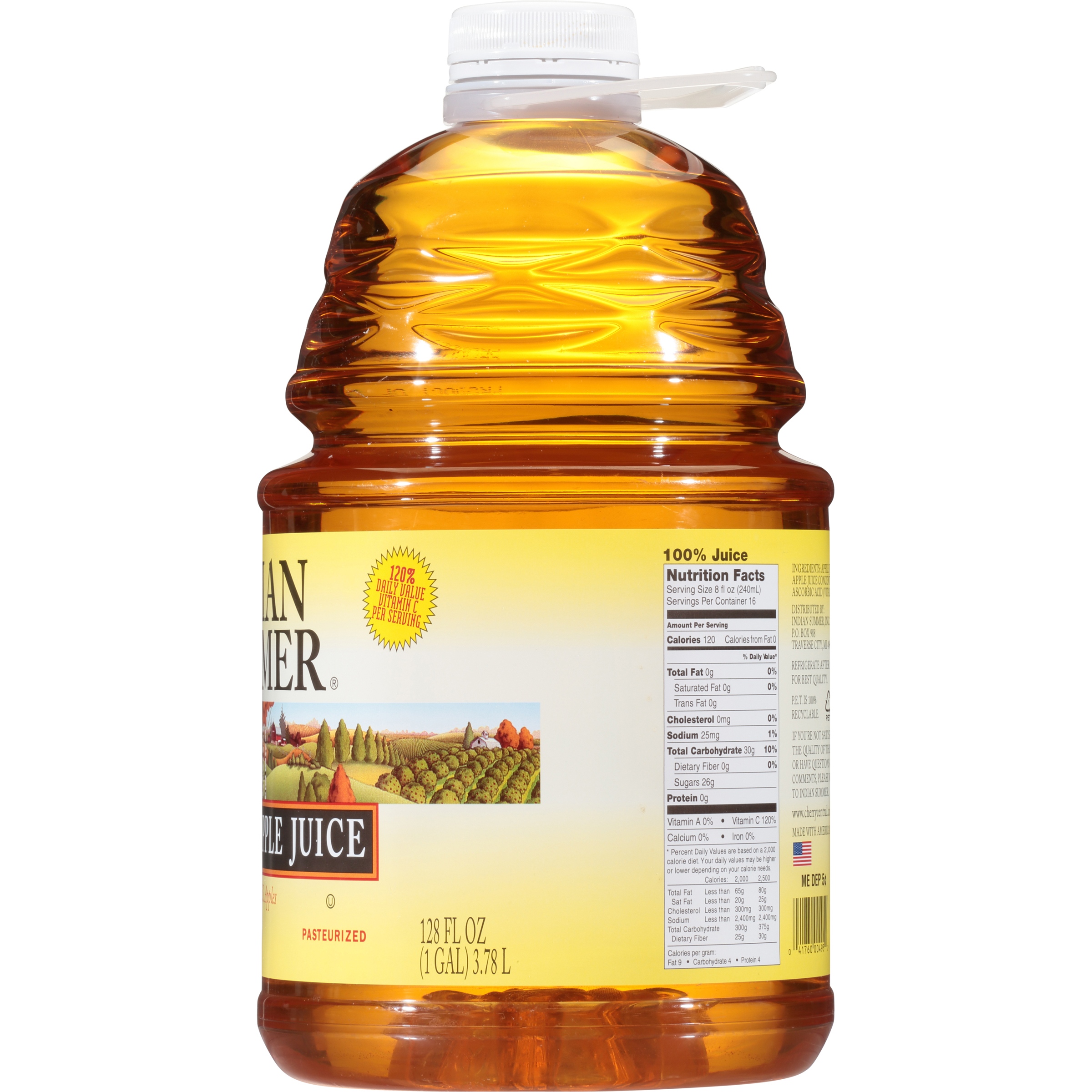 Indian Summer Premium Apple Juice, Made from Fresh Pressed Apples, 128 fl oz - image 4 of 6