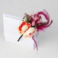 thumbnail image 4 of Vintage Diadema De Plumas Fascinator Wedding Party Ascot Hairband Vino rojo Sunnimix Mujer Headband, 4 of 8