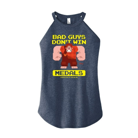 Disney Wreck It Ralph - Bad Guys Don’t Win Medals - Juniors High Neck Tank Top