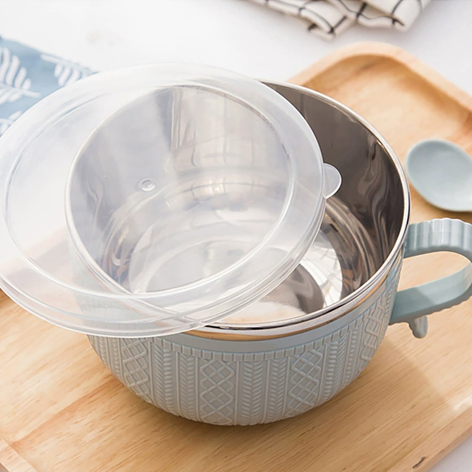 25 Oz Mug Meals with Lid,Ramen Bowl, 2026 New Christmas Meal Mugs Set, Double-Layer Heat-Resistant Bowl, Soup Mug With lid, Use-Friendly Ramen Bowl Large Soup Mugs with Plate, For Coffee, Soups