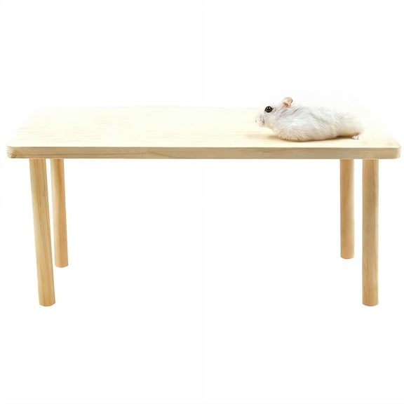 Natural Wooden Hamster Platform,Hamster Play Wooden Platform, Small Animal Resting Area and Cage Accessory for Hamsters, Gerbils, Squirrel Small Pets