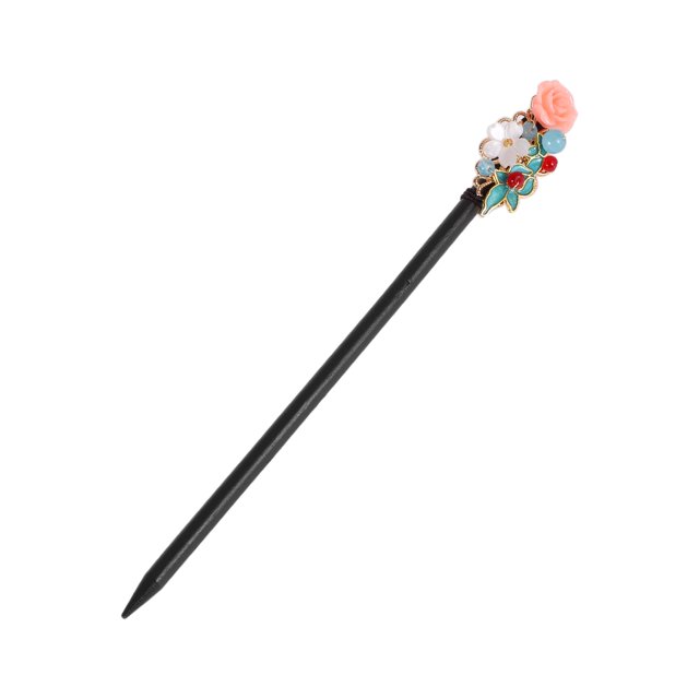 Ofertas Únicas 1 Pc Palillo de Pelo Clásico Rosa Horquilla de Pelo Negro Rosa Blanco Azul