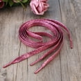 thumbnail image 2 of FRCOLOR Lacets Plats Pailletés 1,1m Colorés pour Chaussures Espadrilles (Rose), 2 of 4