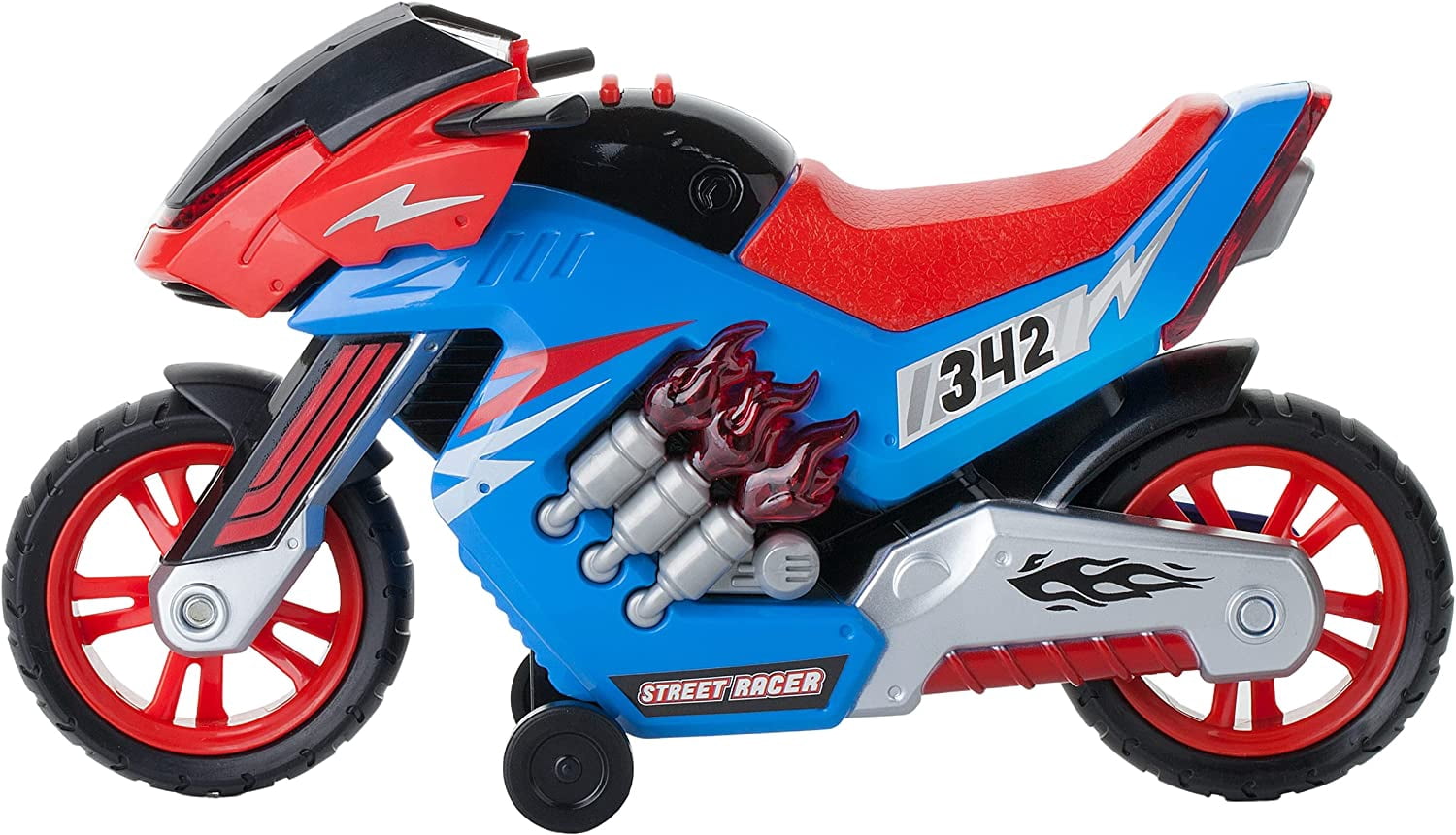 Dazmers Toys Electric Motorcycle Toy With Lights And Sounds - Wheelie Lifters