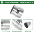 thumbnail image 4 of Rebajas Únicas Reductor Concéntrico de Codo de Escape Mandrel de 3.5 pulgadas OD a 4 pulgadas OD, 4 of 7