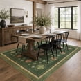 thumbnail image 3 of TURCURNO Traditional Medallion 6x9 Area Rugs for Bedroom,Low Pile Non-Slip Standing Mats Washable Durable Vintage Boho Eclectic Home Decor,Olive Green, 3 of 11