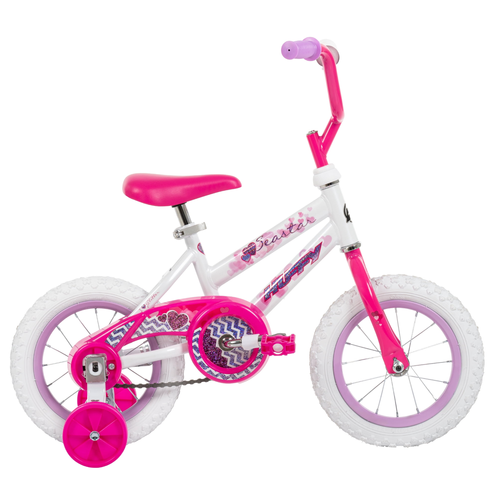 Huffy 12" Sea Star Kids' Bike, Fits Riders 37" - 42", Pink, Youth, Girls
