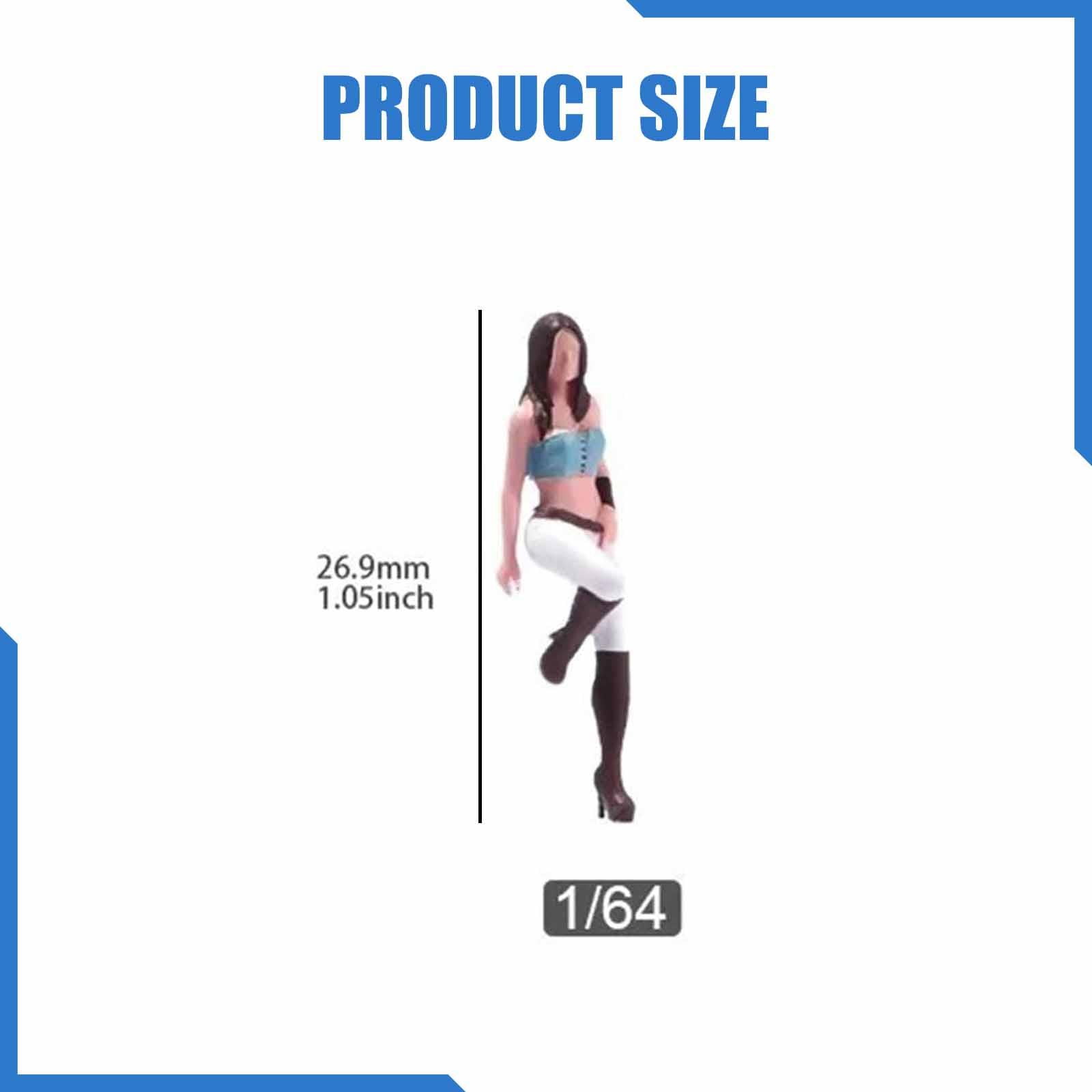 Miniature Figures Model Diecast Figure Simulation Diorama Female Figure Resin for Architecture Micro Landscape