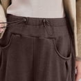 thumbnail image 5 of HBGVBA Maternity Over Belly Trousers,Casual Maternity Pants,Solid Fleece Long Pants Elastic Waist Belly Support Non-Binding Warm Trousers, 5 of 5