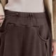 thumbnail image 4 of Pantalones de Cintura Elástica de la Maternidad de Color Sólido Pantalones Largos con Soporte Abdominal, Ropa Exterior Cómoda No Apretada, 4 of 5