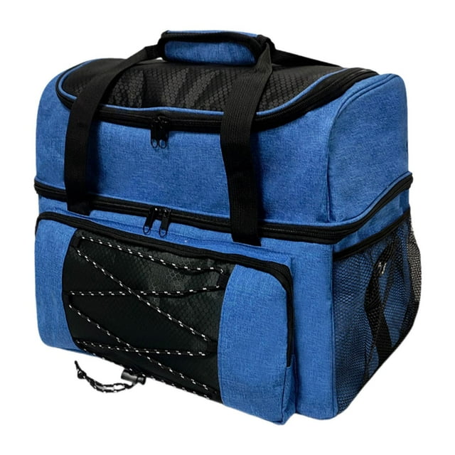Bolsa para bolas de bolos Práctica bolsa de transporte para bolos con asa superior y correa para el hombro Azul