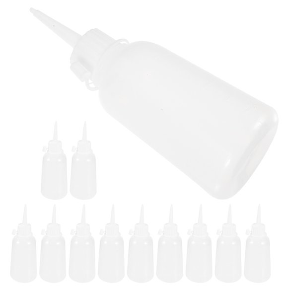 Dispensing Bottle Portable Squeeze Bottles Plastic Small Glue Needle Tip 12 Pcs