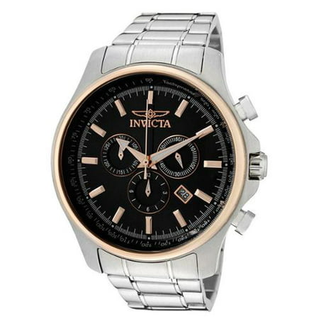 Invicta 10302 Men's Specialty Chronograph Stainless Steel Black Dial Stainless Steel Watch