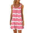 thumbnail image 1 of Robes pour Femmes Printemps et Été Robe Décontractée Imprimée Col Rond Sans Manches Longueur Genou, 1 of 1