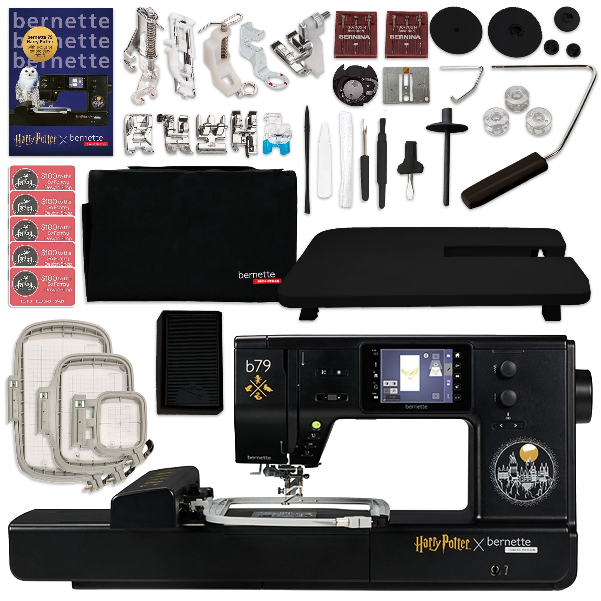 Bernette B79 Harry Potter Sewing & Embroidery Machine with 160 Embroidery Spools
