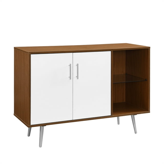 44 Pouces Gland Assymétrique et Buffet Blanc TV Stand