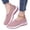 Pink, variant on Women's Woven Orthopedic Breathable Shoes Comfortable Walking Sneakers with Arch Support Wide Fit Go Walk Slip on Tenis Comfy Work Slip On Loafers Soft Foam Summer Shoes Hands Free
