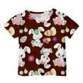 thumbnail image 3 of Easter Themed T Shirt for Kids Boy Girl Round Neck Loose Short Sleeve Soft Top Brown 10 Years-11 Years, 3 of 3
