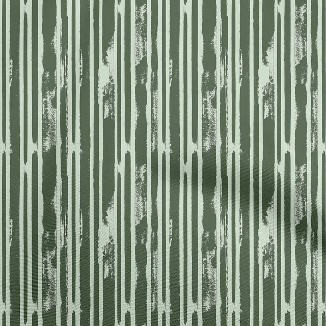 oneOone Tissu Coton Vert Olive Abstrait pour Robe Tissu Imprimé au Mètre 56 Pouces de Large