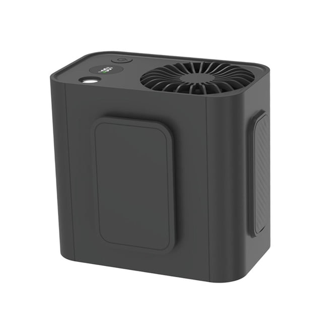 Ventilador portátil, ventilador de escritorio, ventilador de refrigeración ligero, aire acondicionado con luz, ventilador con Clip de cintura silencio Negro