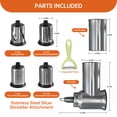 thumbnail image 6 of Stainless Steel Slicer Shredder Attachments for KitchenAid Stand Mixer, with 4 Blades, 6 of 6