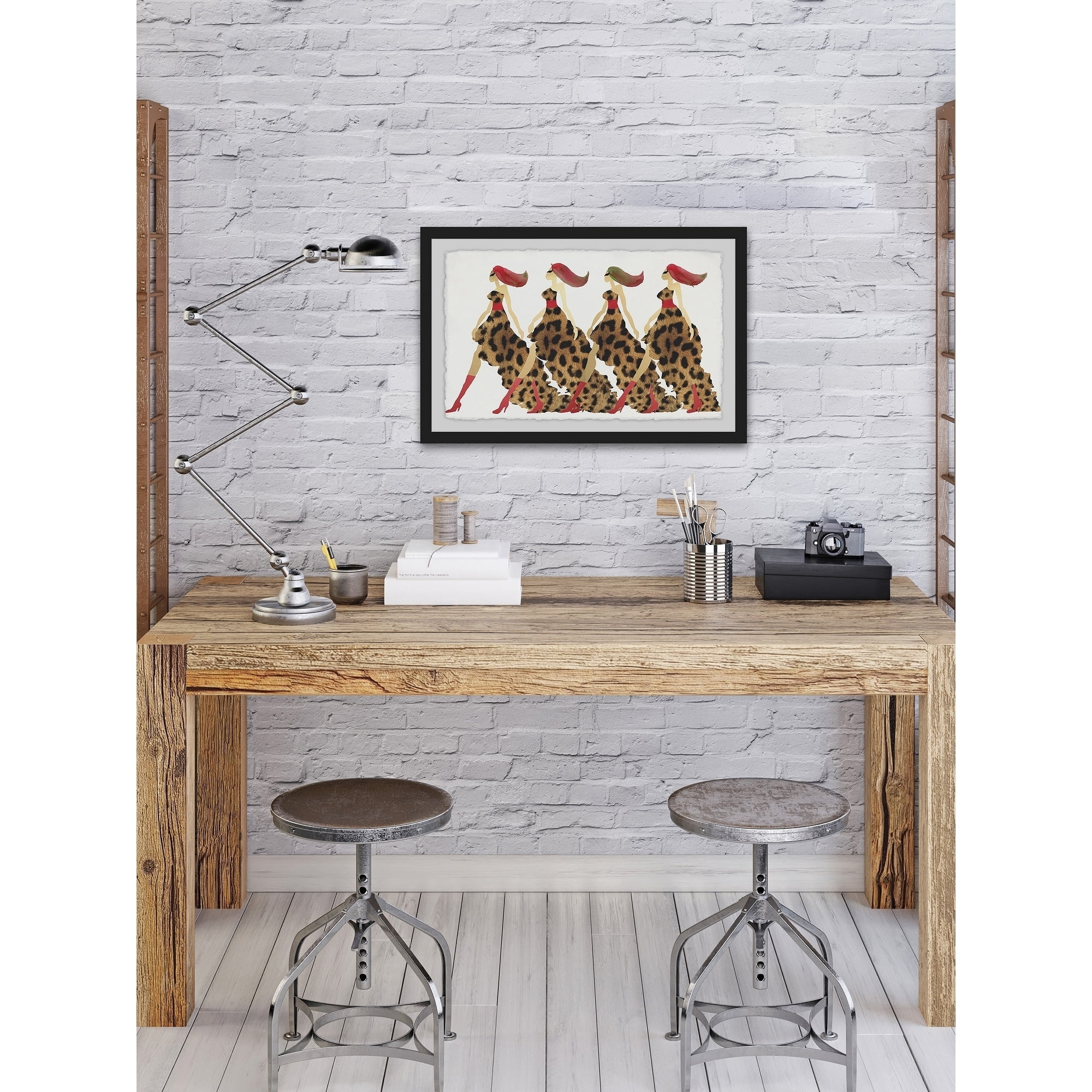 Cheetah Gown Framed Painting Print