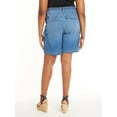thumbnail image 3 of Madden NYC Women's Juniors Plus High-Rise Oversized Cargo Shorts, Sizes 1X-4X, 3 of 5