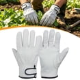 thumbnail image 4 of CPHDW7 Gardening Gloves, Leather Cowhide Work Gloves with Puncture Resistant Design, Breathable Protective Gloves for Garden Construction Mechanical Work, 4 of 9