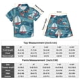 thumbnail image 3 of joogoo Boy Shorts Set Anchor Sailboat Starfish 2 Piece Short Sleeve Button Down Hawaiian Shirt Shorts 5-6T, 3 of 8