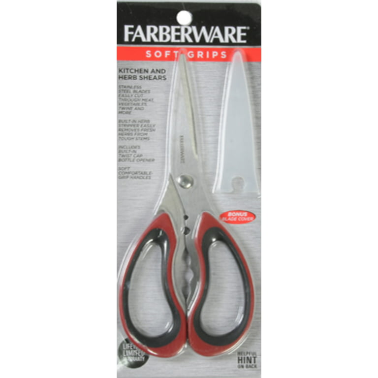 Stainless Steel Kitchen Shears with Soft Grip Dark Gray - Figmint