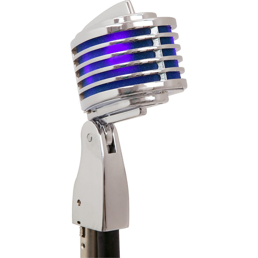 Heil Sound The Fin Retro-Styled Dynamic Microphone - Chrome Body/Blue LED